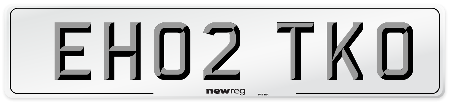 EH02 TKO Number Plate from New Reg